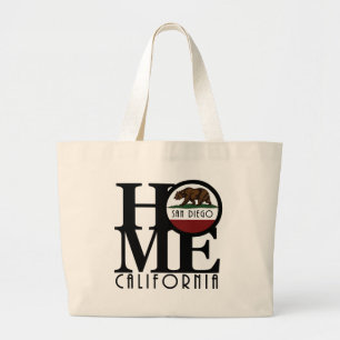 HOME San Diego California Grote Tote Bag