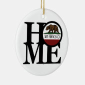HOME San Francisco CA Keramisch Ornament (Rechts)