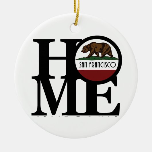HOME San Francisco CA Keramisch Ornament (Voorkant)