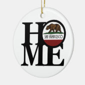 HOME San Francisco CA Keramisch Ornament (Links)