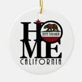 HOME Santa Barbara California Keramisch Ornament (Voorkant)