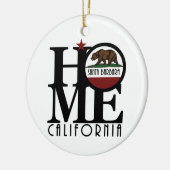 HOME Santa Barbara California Keramisch Ornament (Links)