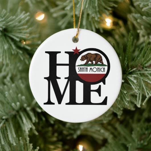 HOME Santa Monica California Keramisch Ornament (Boom)