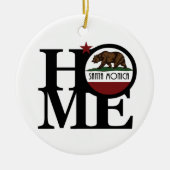 HOME Santa Monica California Keramisch Ornament (Voorkant)