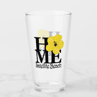 HOME Satellite Beach Yellow Hibiscus Glas