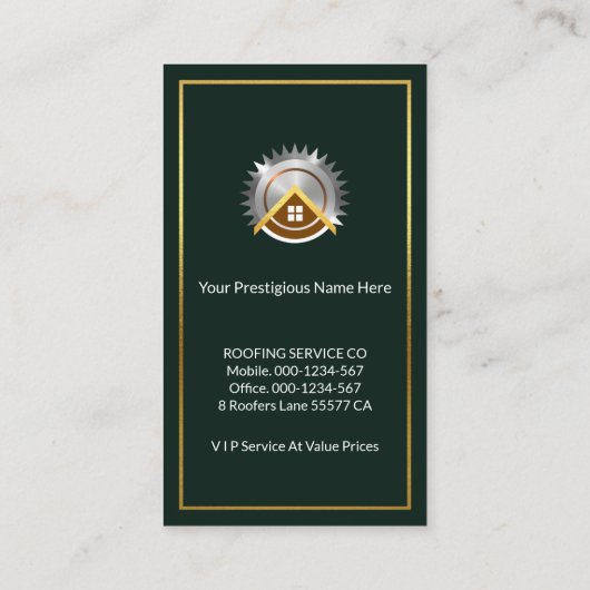 Home Saw Rooftop Bouw Visitekaartje (Achterkant)