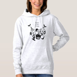 Home Scary Home Vleermuizen Pompoen, Zwarte kat, V Hoodie