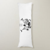 Home Scary Home Vleermuizen Pompoen, Zwarte kat, V Lichaamskussen (Voorkant Verticaal)