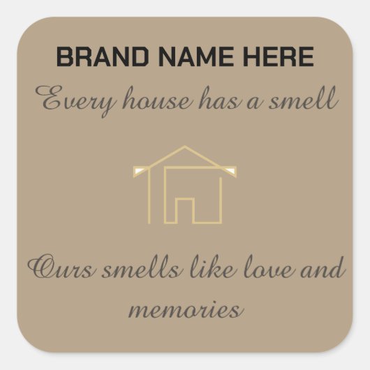 Home Scent Candle Label | Customize with Your Logo (Voorkant)