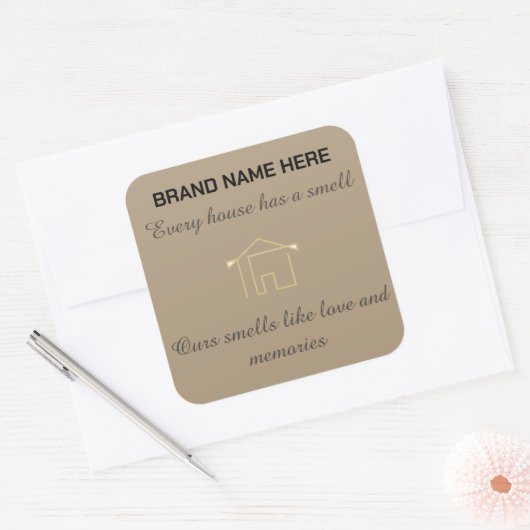 Home Scent Candle Label | Customize with Your Logo (Envelop)