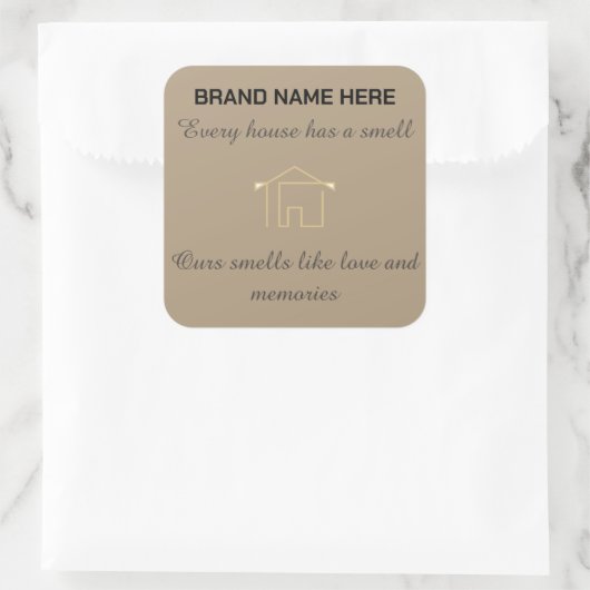 Home Scent Candle Label | Customize with Your Logo (Tas)