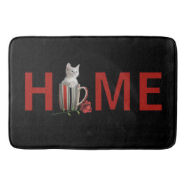 Home schattig kitten in beker foto moderne tekst badmat