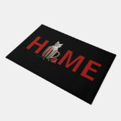 Home schattig kitten in beker foto moderne tekst deurmat (Schuin)