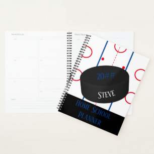 Home School Ice Hockey Puck Rink Aangepast Planner