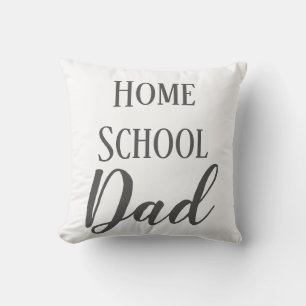 Home School Papa grijs en wit Kussen