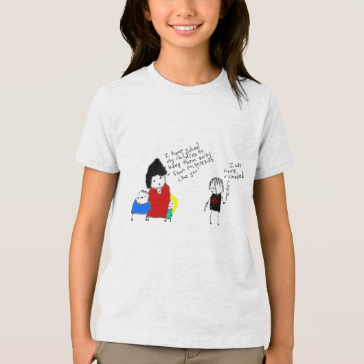 Home Schooled Breken Alle Regels Troublemaker Tri-Blend Shirt (Voorkant)