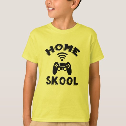 Home Schooled Game Controller Gamer Kinder T-shirt (Voorkant)