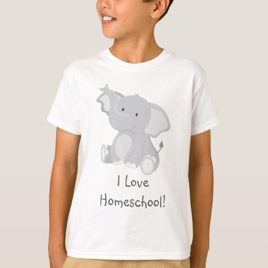 Home Schooling Elephant T-shirt (Voorkant)