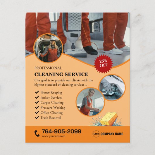 Home Schoonmaak Diensten Flyer (Voorkant)