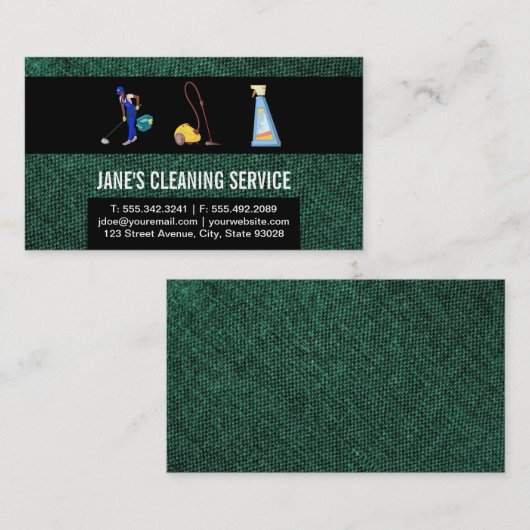 Home Schoonmaak en commercieel Visitekaartje (Voorkant / Achterkant)