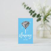 Home Schoonmaak Gewoon Blauw Huishouden Maid Servi Visitekaartje (Staand voorkant)