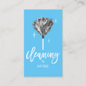 Home Schoonmaak Gewoon Blauw Huishouden Maid Servi Visitekaartje (Voorkant)