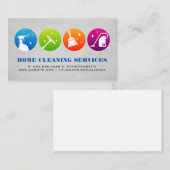 Home Schoonmaak Pictogrammen | dienstmeisje Visitekaartje (Voorkant / Achterkant)