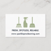 Home Schoonmaak Service Green Eco Modern Visitekaartje (Achterkant)