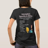 Home Schoonmaak Service Moderne Vrouw Zwart T-shirt (Achterkant)