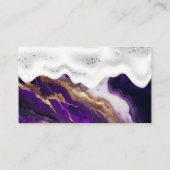 Home Schoonmaak | zeepschuim | Paarse metaalmarmer Visitekaartje (Achterkant)