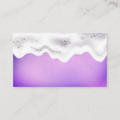 Home Schoonmaak | zeepschuim | Paarse metallic Visitekaartje (Achterkant)