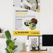 Home schoonmaakdiensten Poster (Thuiskantoor)