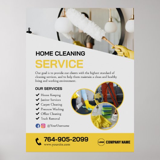 Home schoonmaakdiensten Poster (Voorkant)