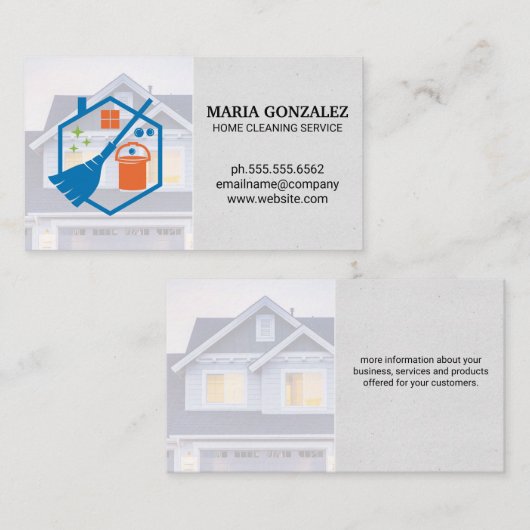 Home Schoonmaakmiddelen Logo | Schonere services Visitekaartje (Voorkant / Achterkant)