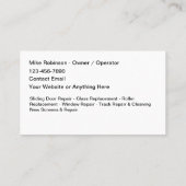 Home Schuifdeuren en reparatie Visitekaartjes (Achterkant)