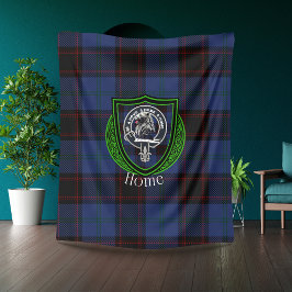 Home Scottish Clan Tartan Crest Fleece Deken