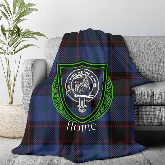 Home Scottish Clan Tartan Crest Fleece Deken