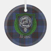 Home Scottish Clan Tartan & Crest Glas Ornament (Voorkant)