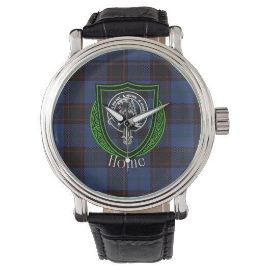 Home Scottish Clan Tartan & Crest Horloge (Voorkant)