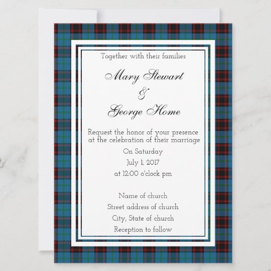 Home Scottish Wedding Uitnodiging (Voorkant)