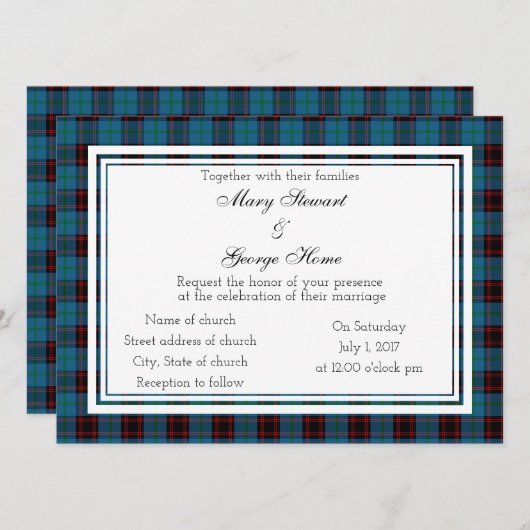 Home Scottish Wedding Uitnodiging (Voorkant / Achterkant)