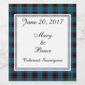 Home Scottish Wedding Wine Label Wijn Etiket (Enkel label)