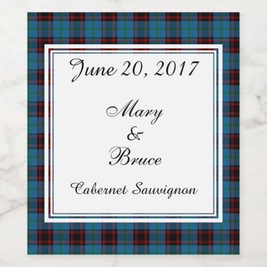 Home Scottish Wedding Wine Label Wijn Etiket (Enkel label)