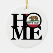 HOME Scotts Valley CA Keramisch Ornament (Voorkant)