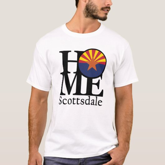 HOME Scottsdale Arizona (voorgedrukt) T-shirt (Voorkant)