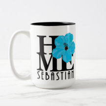 HOME Sebastian 15oz blue hibiscus