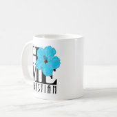 HOME Sebastian Florida 11oz blauwe hibiscus Koffiemok (Voorkant links)