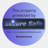 Home Security Monitoring Sticker (Voorkant)