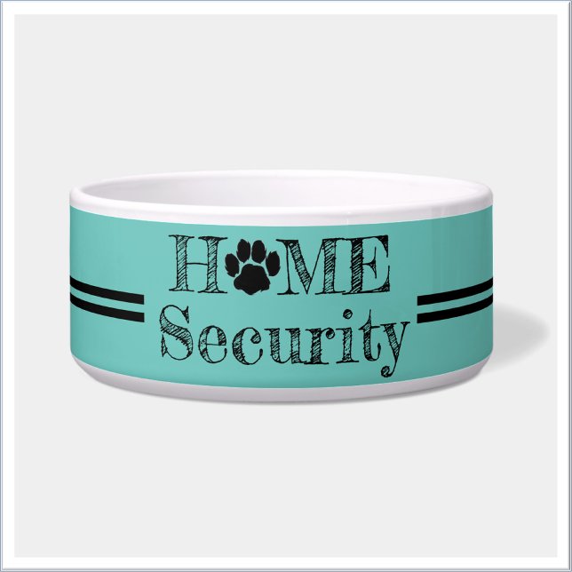 Home Security Paw Print Pet Bowl Voerbakje (Creator heeft geüpload)