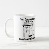 Home Security Services Cartoon Koffiemok (Links)